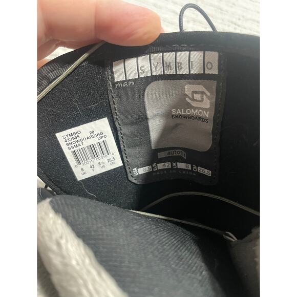 Salomon Snowboards Symbio Boots Autofit Mens Sz 8.5 42 433895 Black Snowboarding - Picture 7 of 8